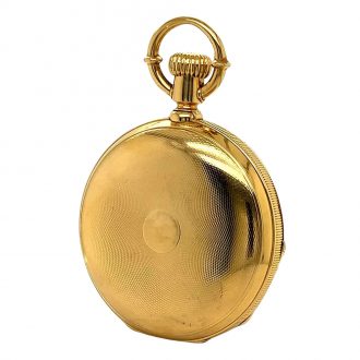 Swiss 18K gold hunting cased lever pocket watch Circa 1880