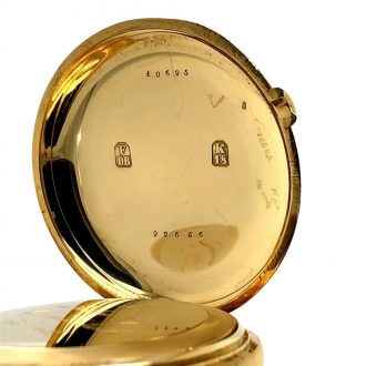 Swiss 18K gold hunting cased lever pocket watch Circa 1880