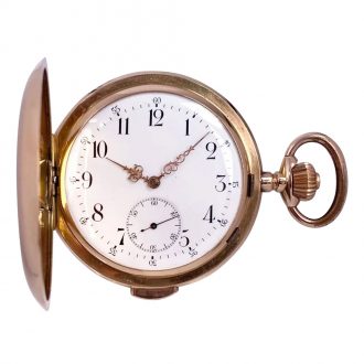 Swiss 18K rose gold minute repeating lever watch Circa 1900
