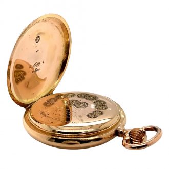 Swiss 18K rose gold minute repeating lever watch Circa 1900
