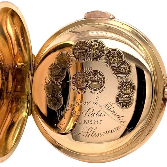 Swiss 18K rose gold minute repeating lever watch Circa 1900 Swiss 18K rose gold minute repeating lever watch Circa 1900