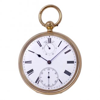 English gold pocket chronometer with 30h power reserve Circa 1881