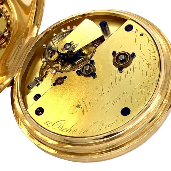 English gold pocket chronometer with 30h power reserve Circa 1881 English gold pocket chronometer with 30h power reserve Circa 1881