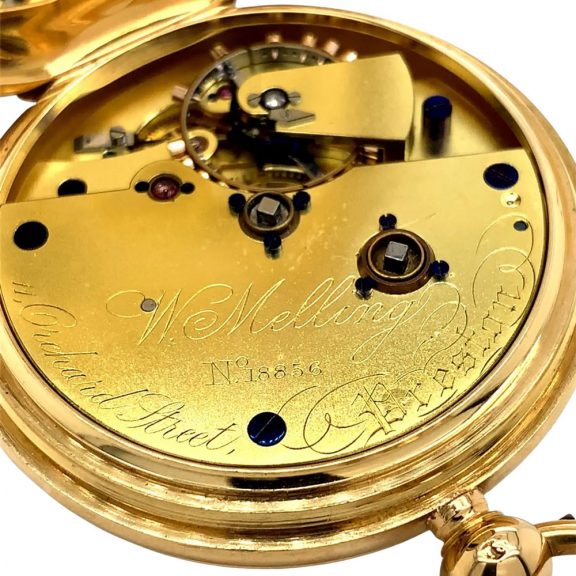 English gold pocket chronometer with 30h power reserve Circa 1881 English gold pocket chronometer with 30h power reserve Circa 1881