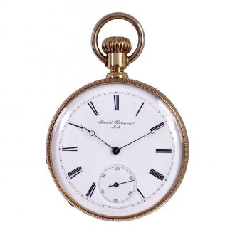 Rare Swiss 18 carat gold open faced lever pocket watch Circa 1860