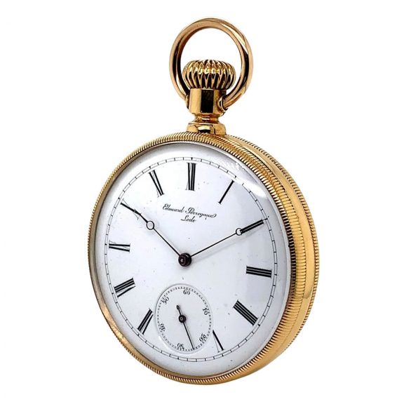 Rare Swiss 18 carat gold open faced lever pocket watch Circa 1860 Rare Swiss 18 carat gold open faced lever pocket watch Circa 1860