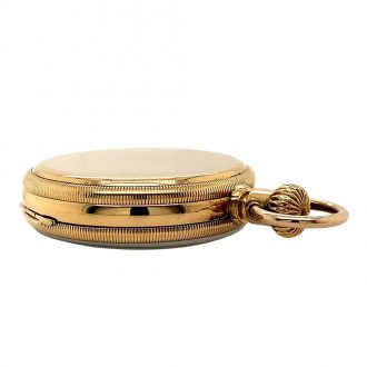 Rare Swiss 18 carat gold open faced lever pocket watch Circa 1860