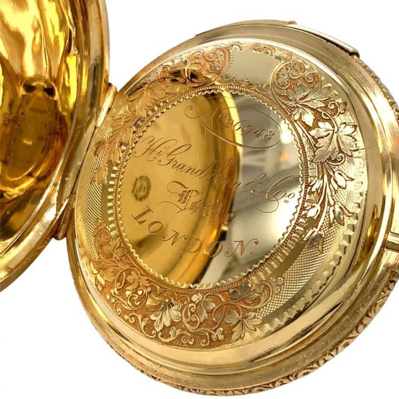 Swiss gold lever made for the South American market Circa 1890 Swiss gold lever made for the South American market Circa 1890