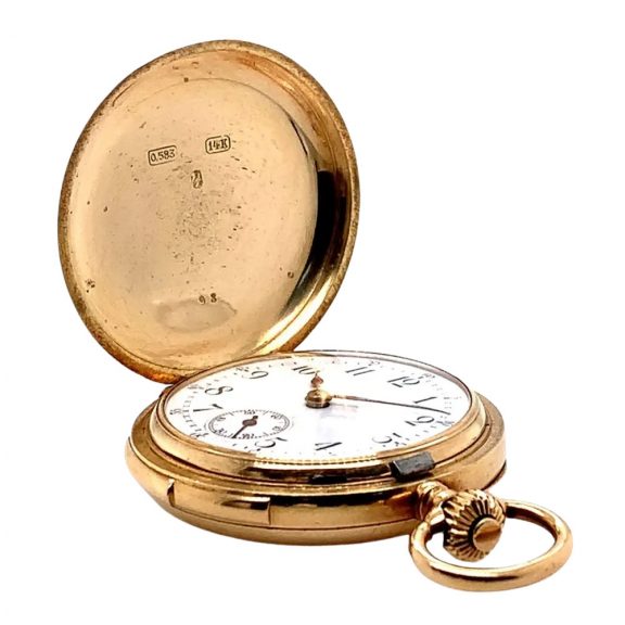 Swiss 14K gold minute repeating lever pocket watch Circa 1900 Swiss 14K gold minute repeating lever pocket watch Circa 1900