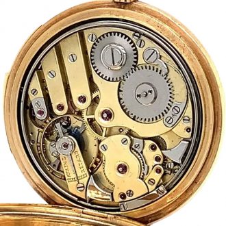 Swiss 14K gold minute repeating lever pocket watch Circa 1900