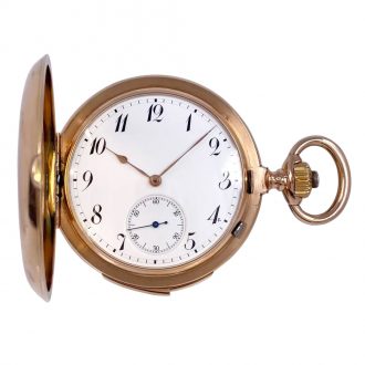 Swiss 14K rose gold minute repeating lever pocket watch Circa 1900 Swiss 14K rose gold minute repeating lever pocket watch Circa 1900