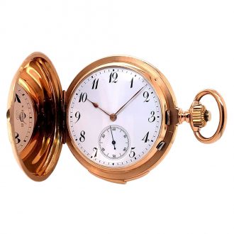 Swiss 14K rose gold minute repeating lever pocket watch Circa 1900 Swiss 14K rose gold minute repeating lever pocket watch Circa 1900