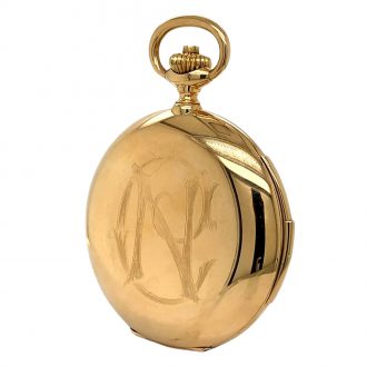 Flat Swiss 18 carat gold minute repeating lever watch Circa 1900