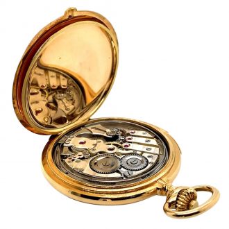 Flat Swiss 18 carat gold minute repeating lever watch Circa 1900