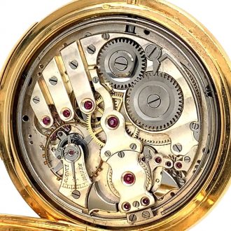 Flat Swiss 18 carat gold minute repeating lever watch Circa 1900