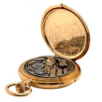 Rare Swiss rose gold minute repeating lever watch Circa 1900