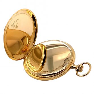 Swiss 18 carat gold open faced lever pocket watch Circa 1917