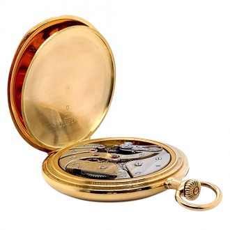 Swiss 18 carat gold open faced lever pocket watch Circa 1917