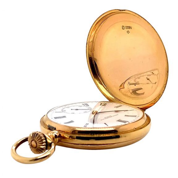 Swiss 18K gold hunting cased anker chronometer Circa 1898 Swiss 18K gold hunting cased anker chronometer Circa 1898