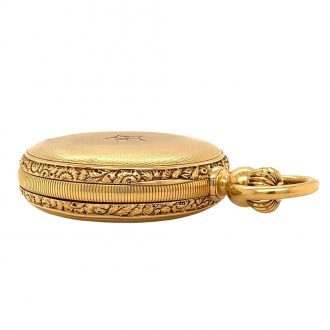 Large Swiss 18K gold hunting cased pocket chronometer Circa 1880