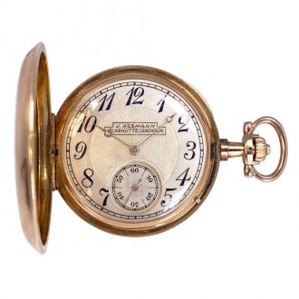 German 14K rose gold hunting cased lever watch Circa 1903