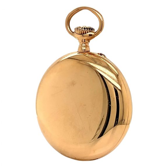 Swiss 18K rose gold open faced lever pocket watch Circa 1900 Swiss 18K rose gold open faced lever pocket watch Circa 1900