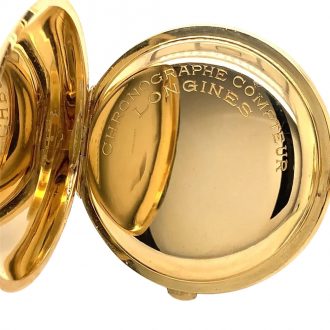 Swiss 18K gold hunting cased lever chronograph Circa 1945 Swiss 18K gold hunting cased lever chronograph Circa 1945