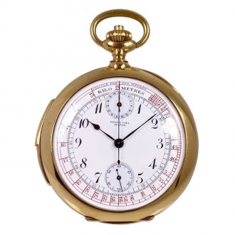 Swiss gold repeating chronograph with tachymeter Circa 1900