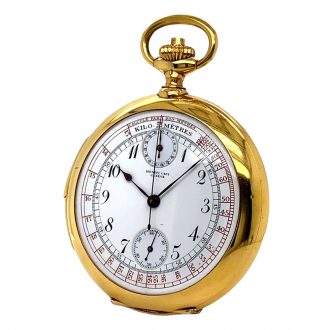 Swiss gold repeating chronograph with tachymeter Circa 1900