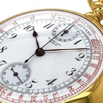 Swiss gold repeating chronograph with tachymeter Circa 1900