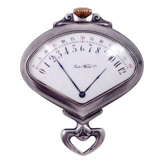 Swiss silver fan shaped lever retrograde watch Circa 1905