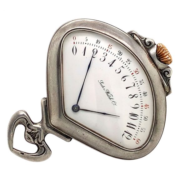 Swiss silver fan shaped lever retrograde watch Circa 1905 Swiss silver fan shaped lever retrograde watch Circa 1905