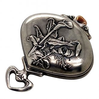 Swiss silver fan shaped lever retrograde watch Circa 1905 Swiss silver fan shaped lever retrograde watch Circa 1905
