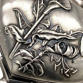 Swiss silver fan shaped lever retrograde watch Circa 1905 Swiss silver fan shaped lever retrograde watch Circa 1905