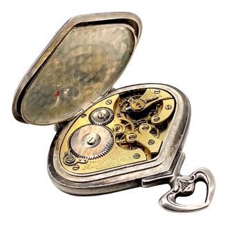 Swiss silver fan shaped lever retrograde watch Circa 1905 Swiss silver fan shaped lever retrograde watch Circa 1905