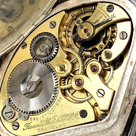 Swiss silver fan shaped lever retrograde watch Circa 1905 Swiss silver fan shaped lever retrograde watch Circa 1905