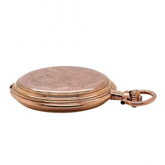 Swiss 14 carat rose gold hunting cased lever watch Circa 1909 Swiss 14 carat rose gold hunting cased lever watch Circa 1909