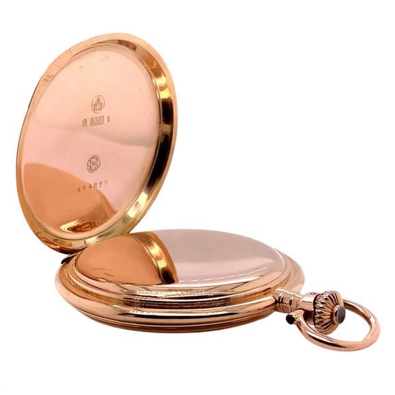 Swiss 14 carat rose gold hunting cased lever watch Circa 1909 Swiss 14 carat rose gold hunting cased lever watch Circa 1909