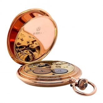Swiss 14 carat rose gold hunting cased lever watch Circa 1909 Swiss 14 carat rose gold hunting cased lever watch Circa 1909