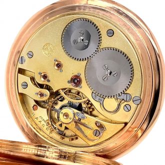 Swiss 14 carat rose gold hunting cased lever watch Circa 1909 Swiss 14 carat rose gold hunting cased lever watch Circa 1909