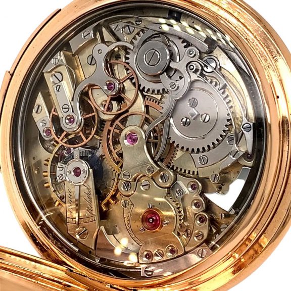 American 18K rose gold repeating chronograph Circa 1890 American 18K rose gold repeating chronograph Circa 1890