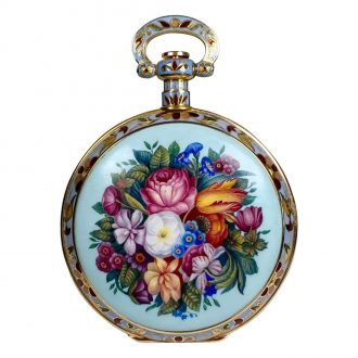 Swiss gold and enamel lever for the Chinese market Circa 1830 Swiss gold and enamel lever for the Chinese market Circa 1830
