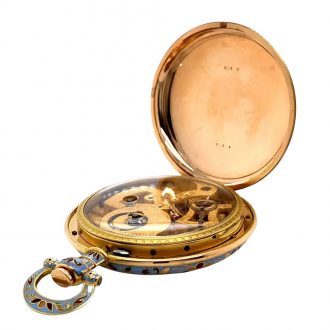 Swiss gold and enamel lever for the Chinese market Circa 1830 Swiss gold and enamel lever for the Chinese market Circa 1830