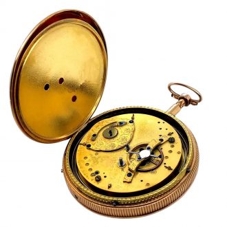 Swiss 18 carat rose gold quarter repeating musical watch Circa 1810