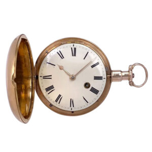 English 18K rose gold hunting cased cylinder watch Circa 1803