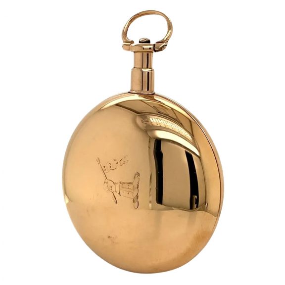 English 18K rose gold hunting cased cylinder watch Circa 1803 English 18K rose gold hunting cased cylinder watch Circa 1803