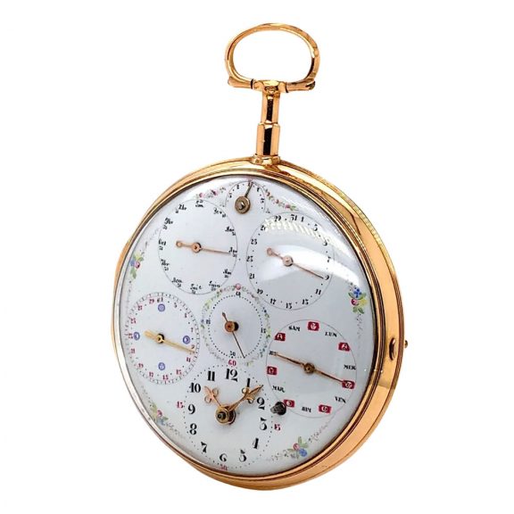 Swiss 18K rose gold open faced verge pocket watch Circa 1750 Swiss 18K rose gold open faced verge pocket watch Circa 1750