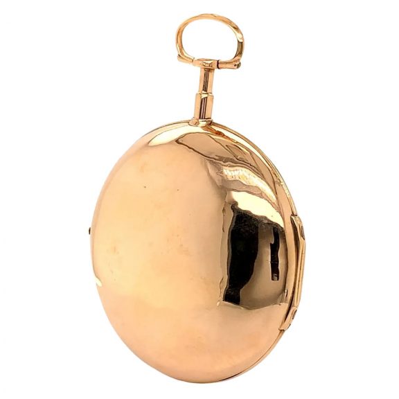 Swiss 18K rose gold open faced verge pocket watch Circa 1750 Swiss 18K rose gold open faced verge pocket watch Circa 1750