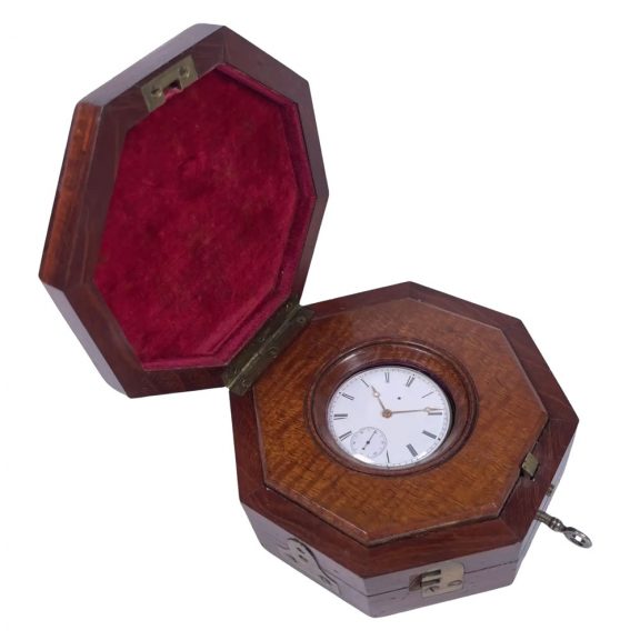 Important French 18K gold open faced chronometer Circa 1845 Important French 18K gold open faced chronometer Circa 1845
