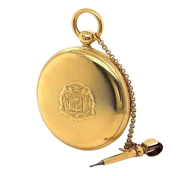 Important French 18K gold open faced chronometer Circa 1845 Important French 18K gold open faced chronometer Circa 1845